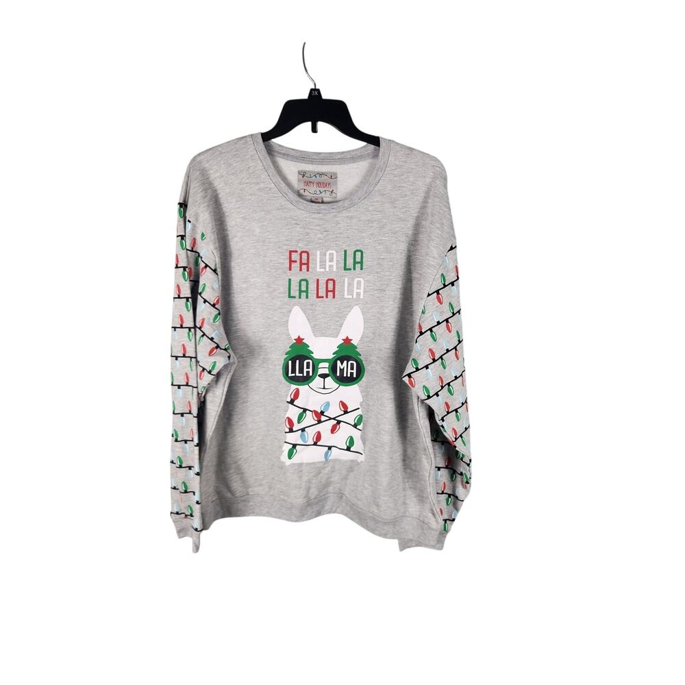 Christmas Llama Crewneck NWT men's 2X